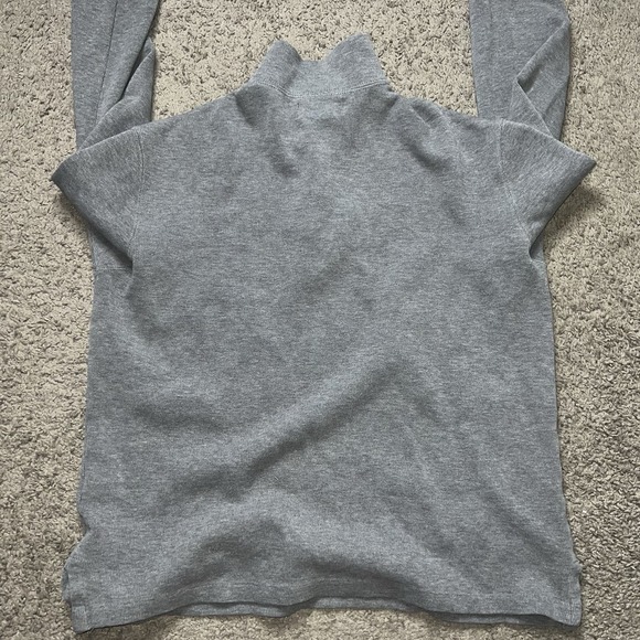 Polo Ralph Lauren Mens 1/2 Zip Sweater 100% Cotton Gray w/ Green Logo Medium - Picture 6 of 6